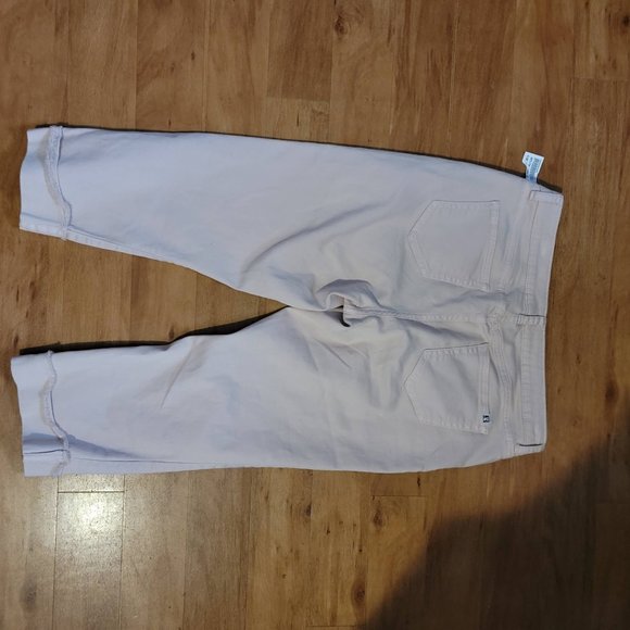Pale Pink Jennifer Lopez Cuffed Capris Size 12 - Picture 12 of 14